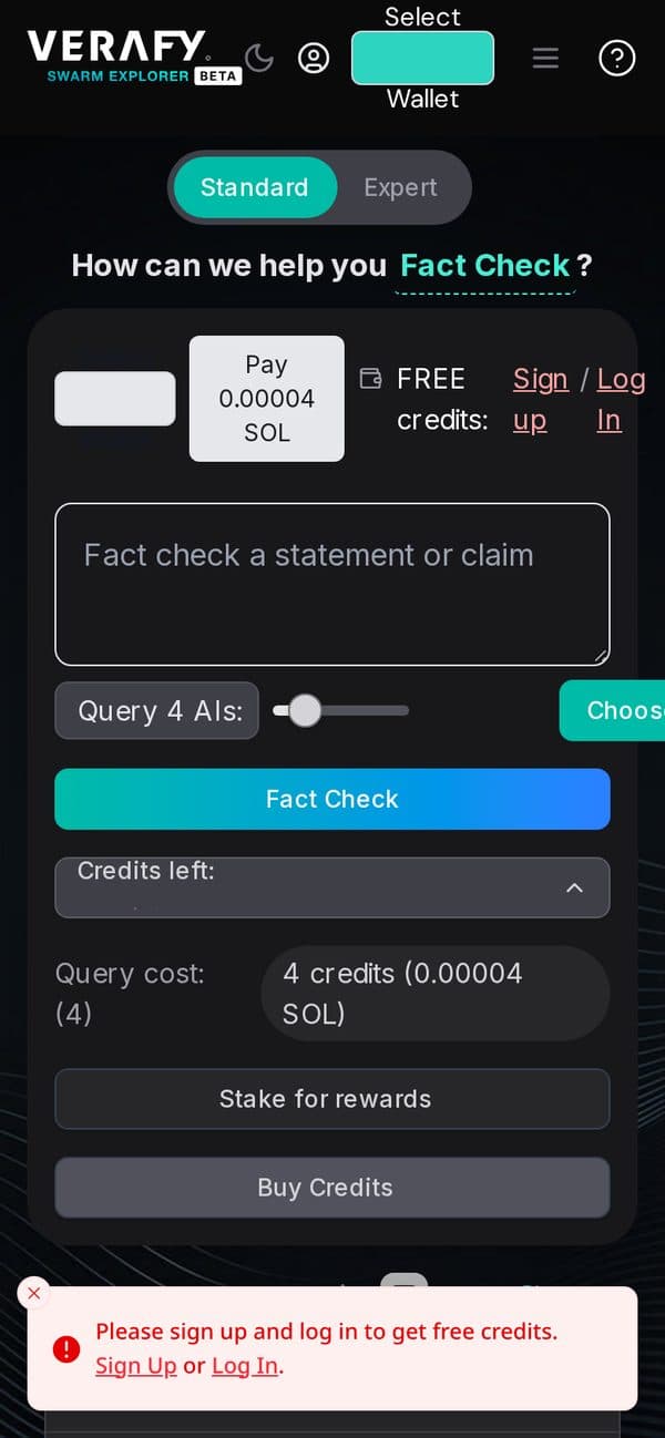 The Swarm Explorer on mobile